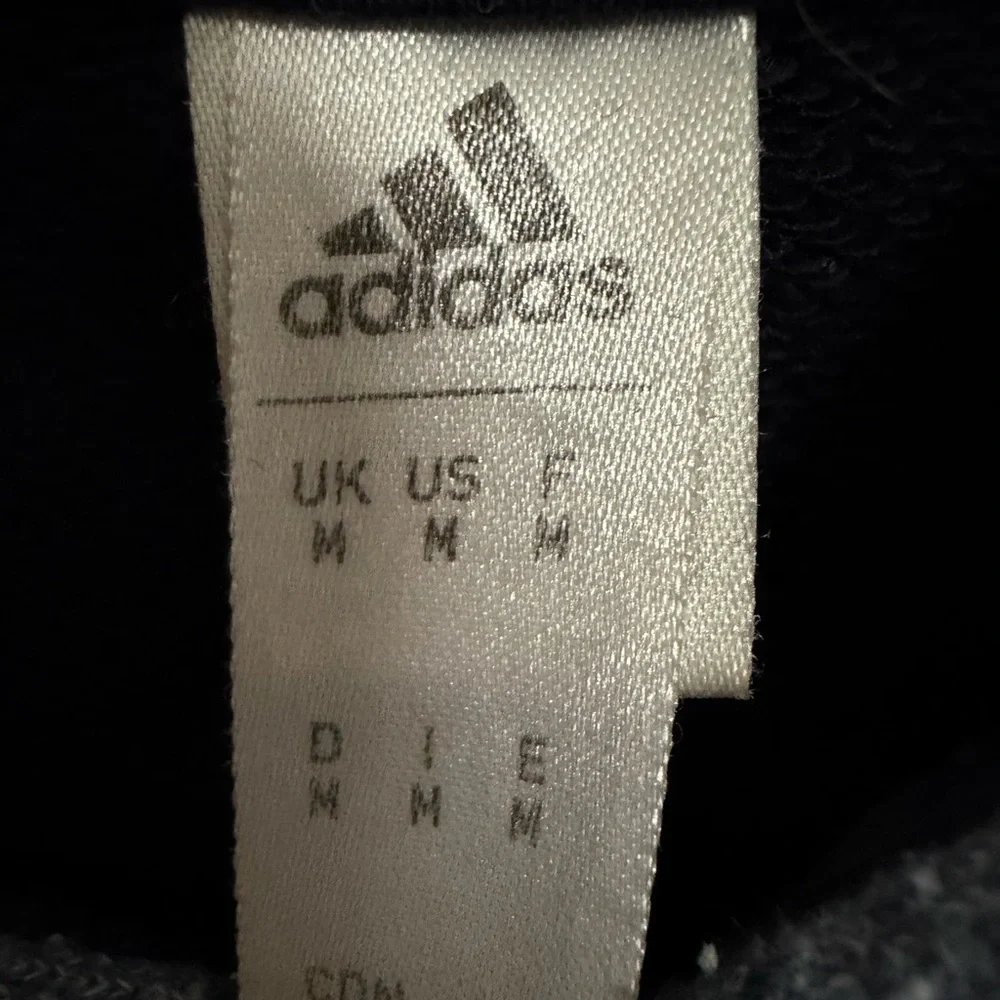 Adidas Men's Dark Blue and Light Blue Hoodie, Medium